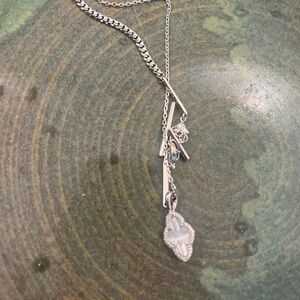 Abbie Pave Framed Drop Necklace